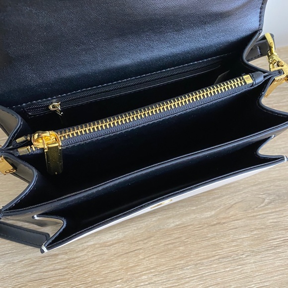 The June Genuine Leather Satchel - Green/White - Picture 10 of 10